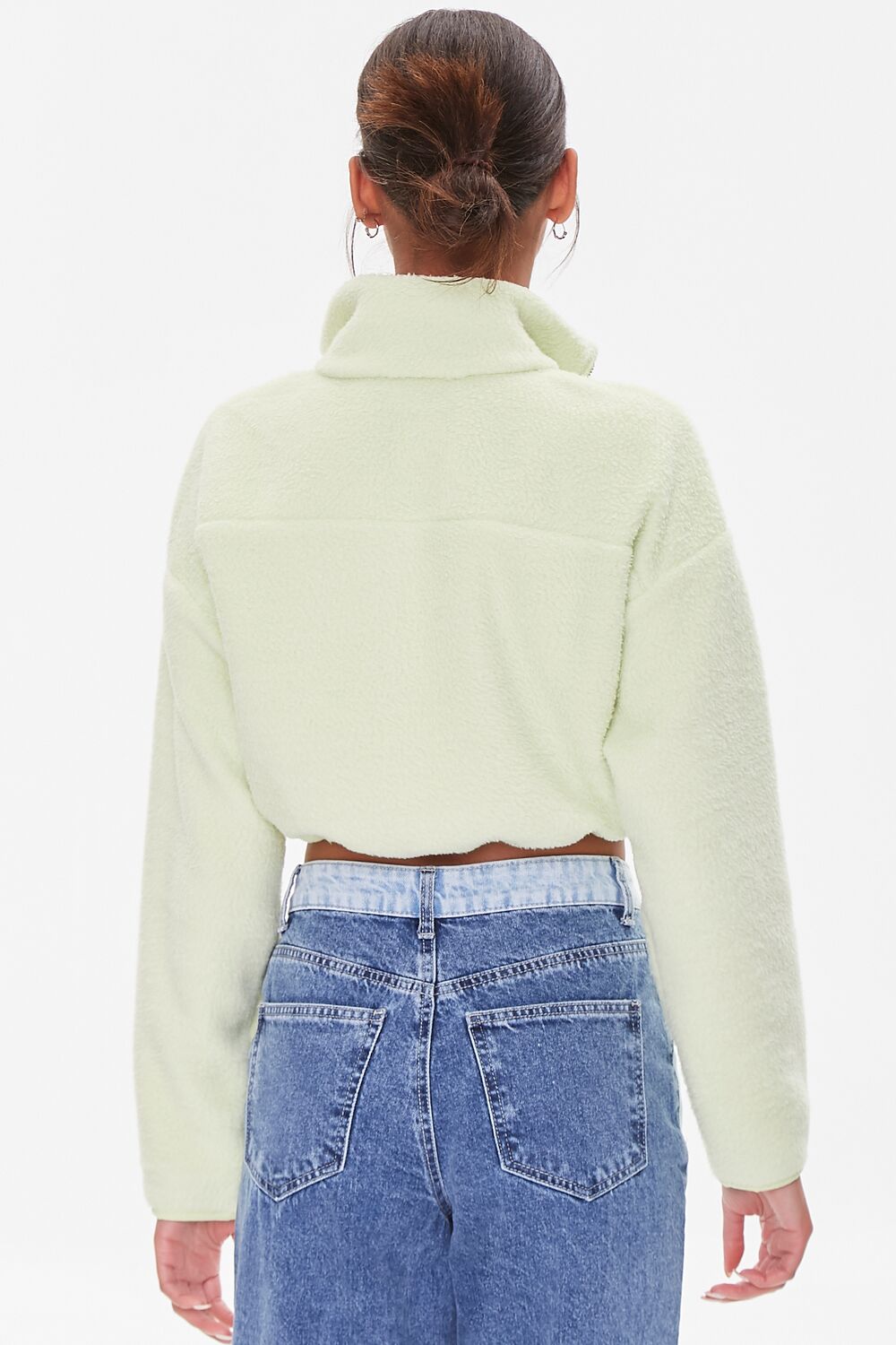 Faux Shearling Zip-Up Pullover