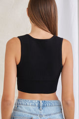 Sweater-Knit Crop Top