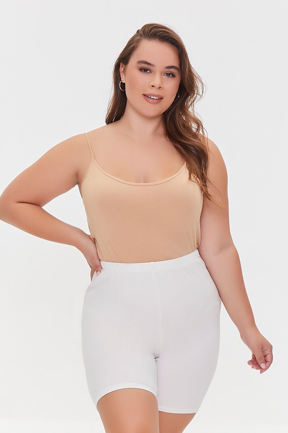 Plus Size Basic Organically Grown Cotton Biker Shorts