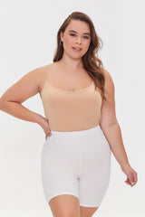 Plus Size Basic Organically Grown Cotton Biker Shorts