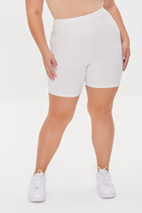 Plus Size Basic Organically Grown Cotton Biker Shorts