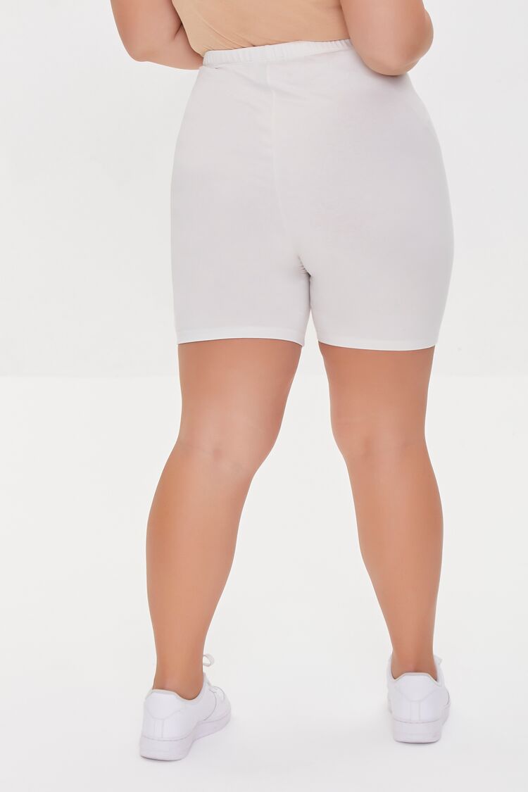 Plus Size Basic Organically Grown Cotton Biker Shorts