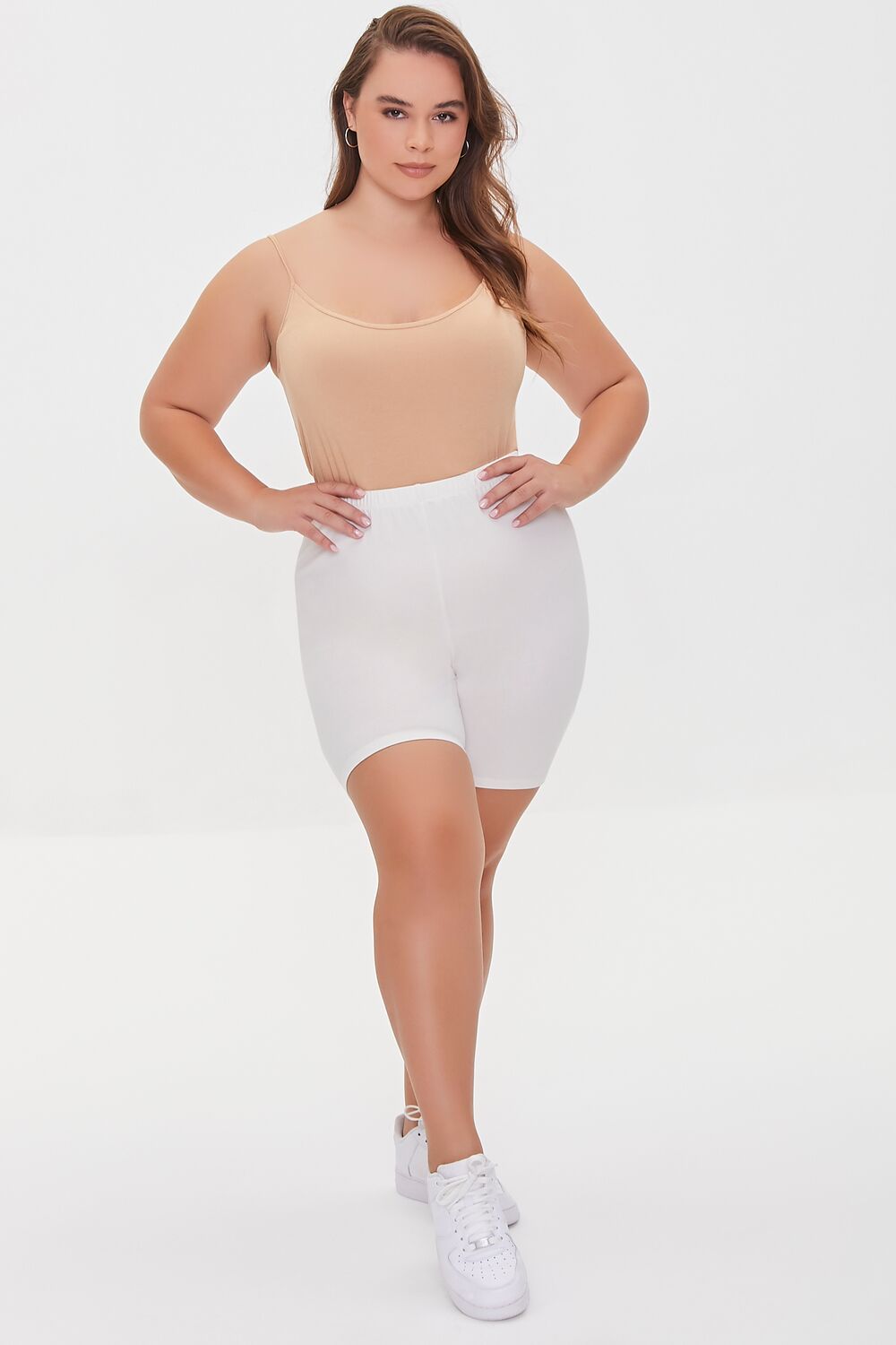 Plus Size Basic Organically Grown Cotton Biker Shorts