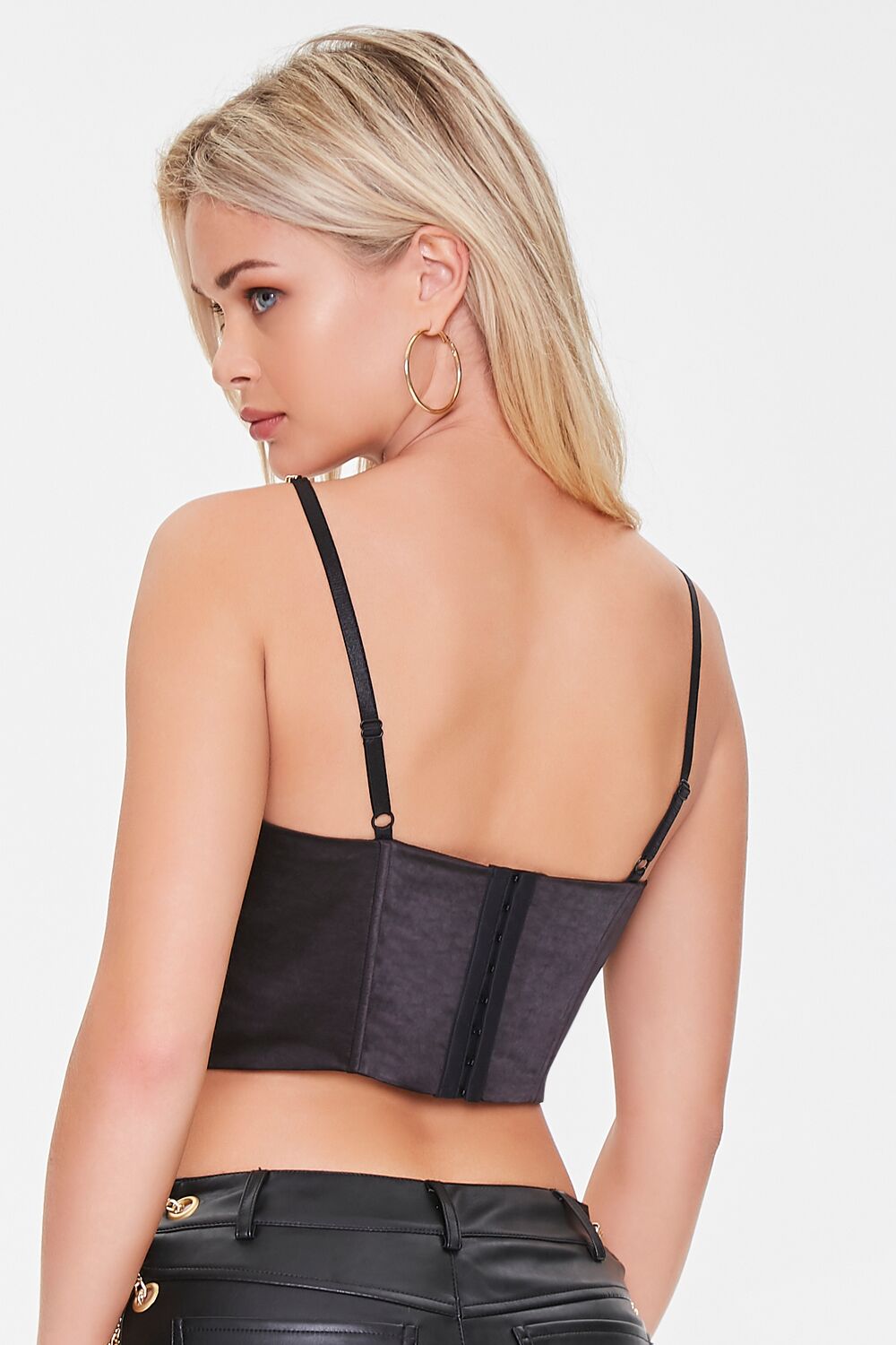 Satin Sweetheart Bustier Crop Top
