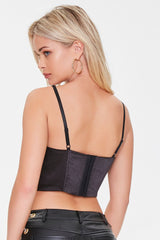 Satin Sweetheart Bustier Crop Top