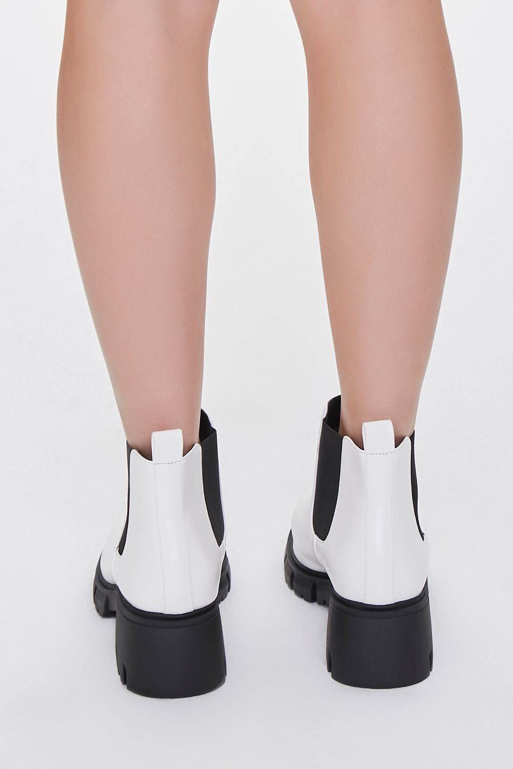 Faux Leather Chelsea Booties (Wide)