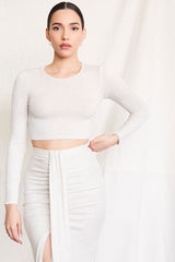 Crop Top & Bodycon Midi Skirt Set