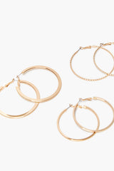 Textured Hoop Earring Set