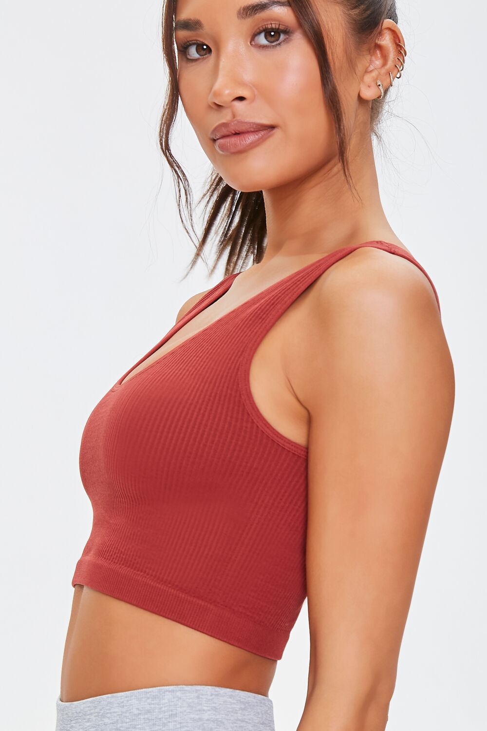 Seamless Ribbed Sports Bra