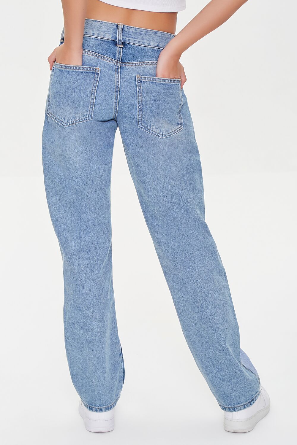 Reworked Diagonal Striped Jeans