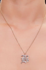 Initial Pendant Chain Necklace