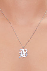 Initial Pendant Chain Necklace