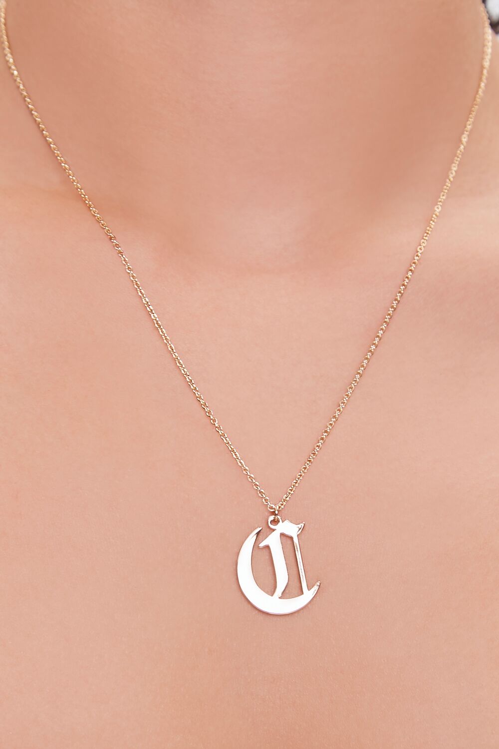 Initial Pendant Chain Necklace