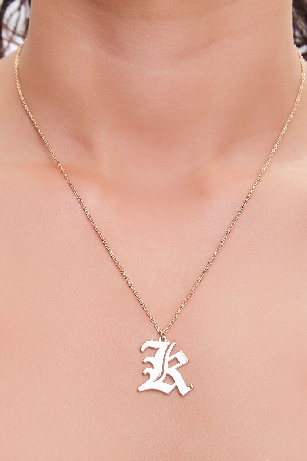 Initial Pendant Chain Necklace