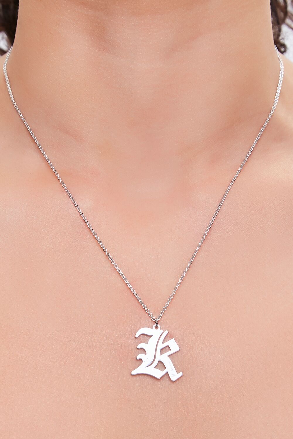 Initial Pendant Chain Necklace
