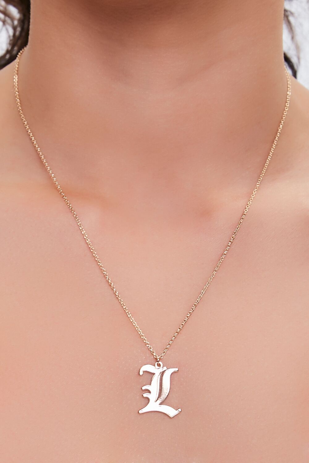 Initial Pendant Chain Necklace