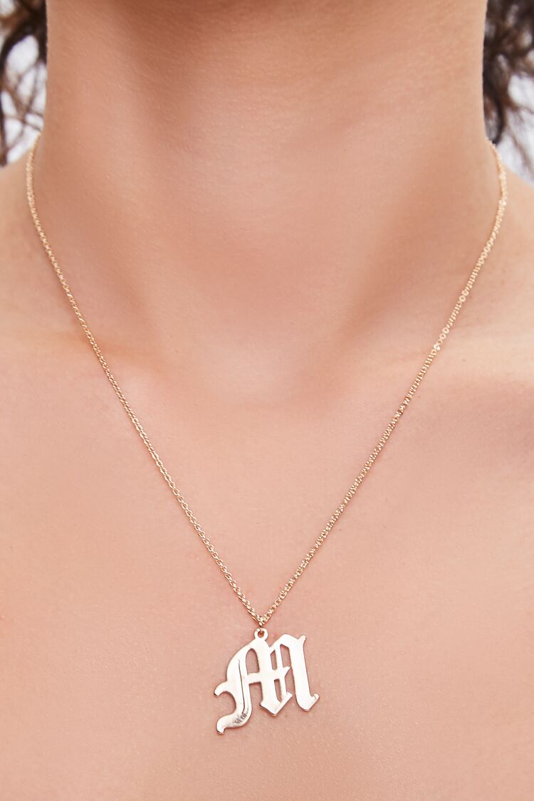 Initial Pendant Chain Necklace