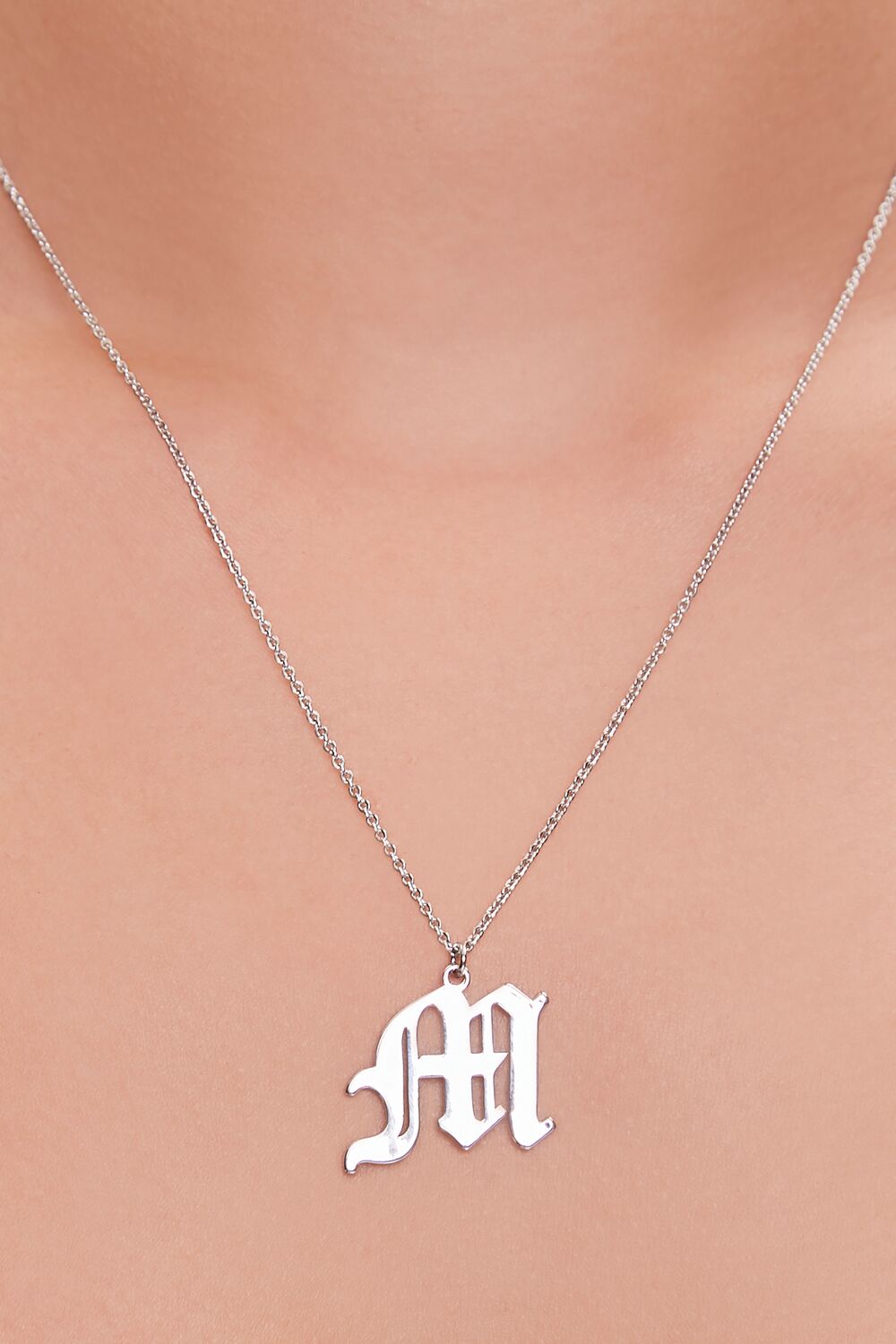 Initial Pendant Chain Necklace