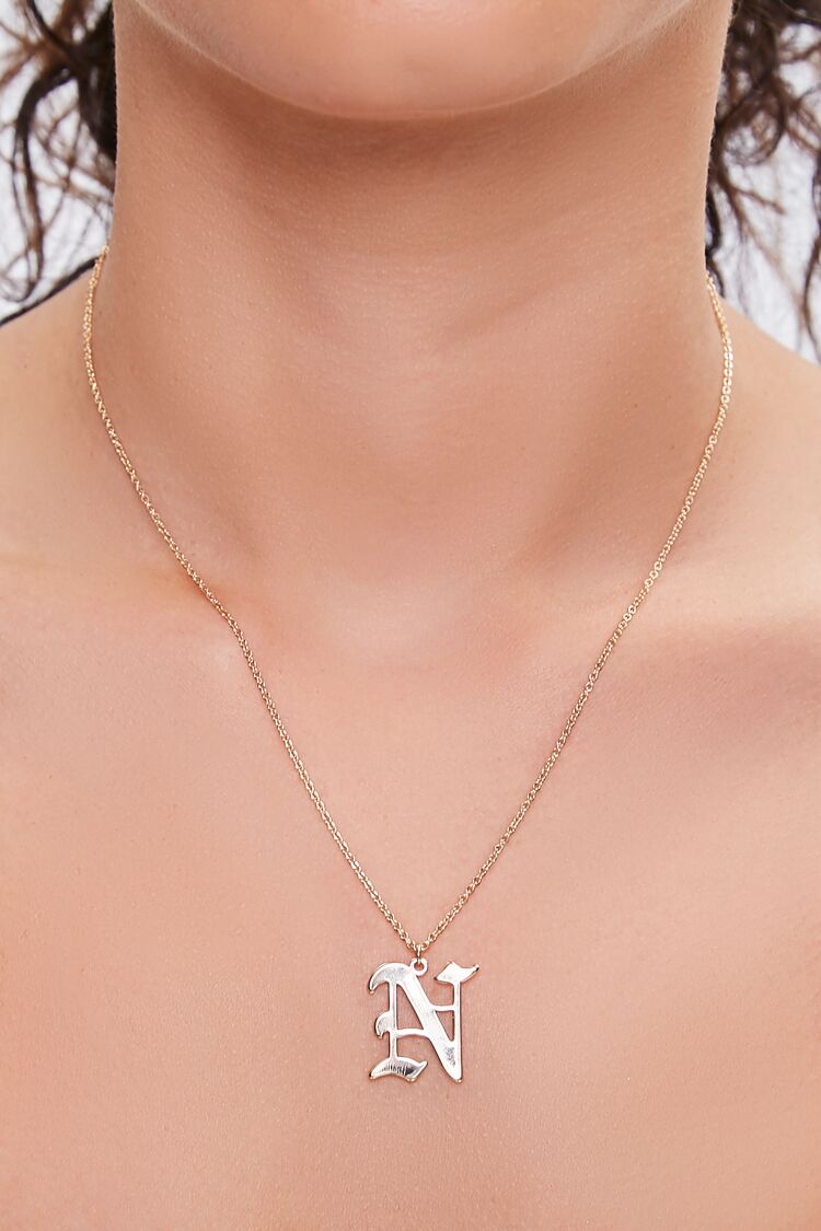 Initial Pendant Chain Necklace