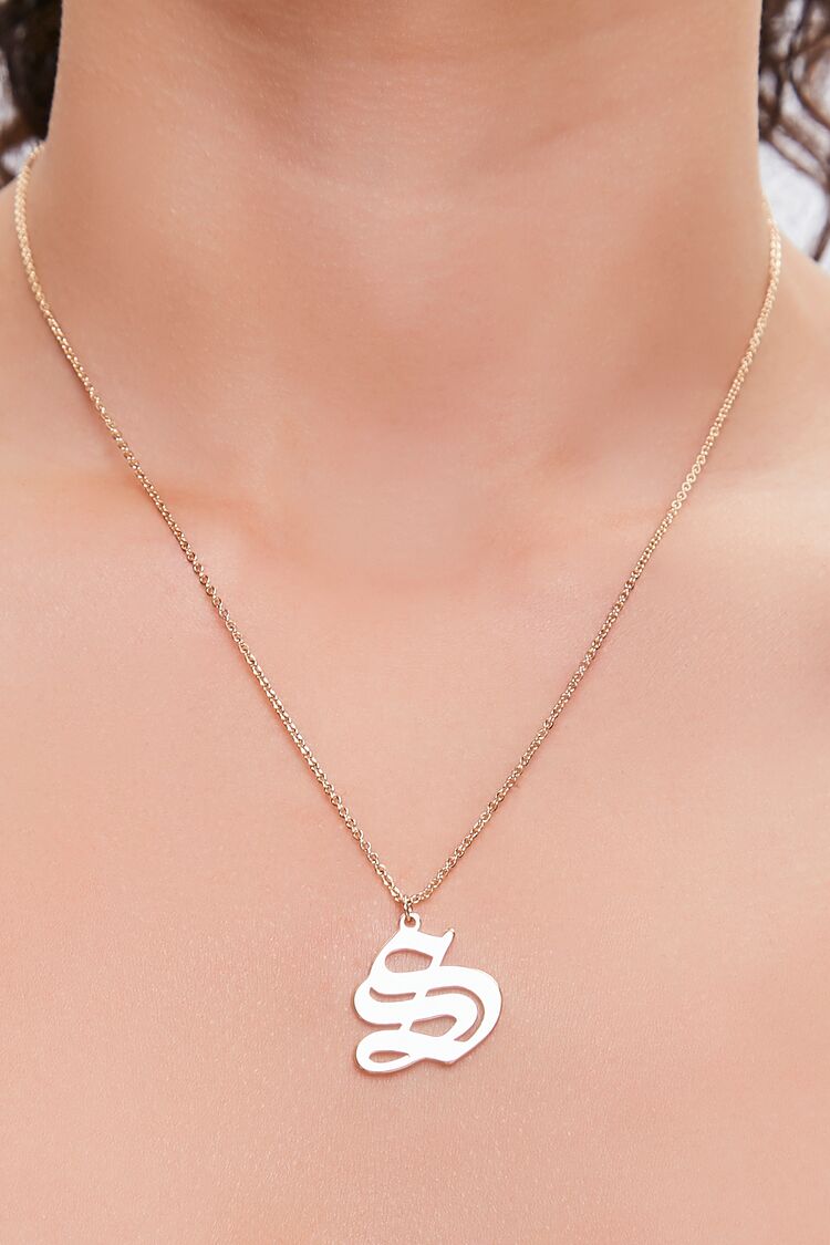 Initial Pendant Chain Necklace