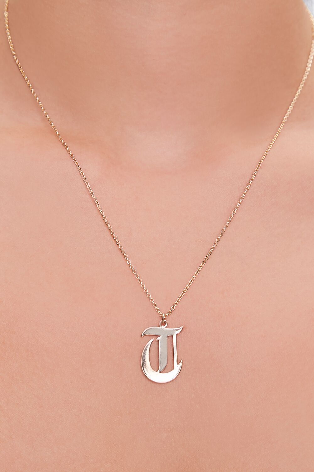 Initial Pendant Chain Necklace