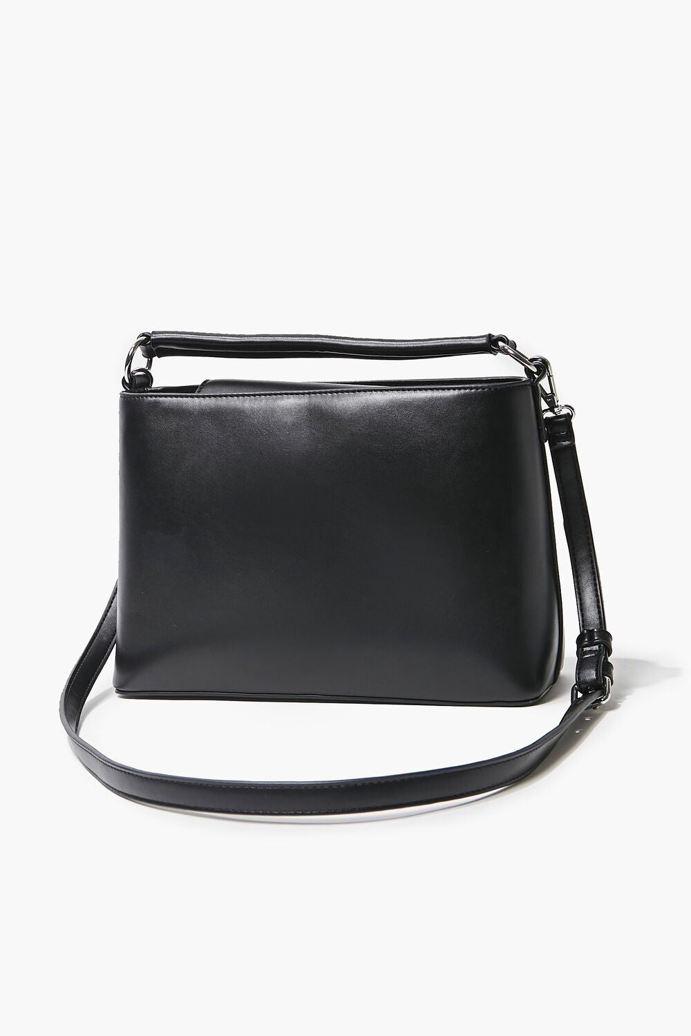 Structured Faux Leather Satchel