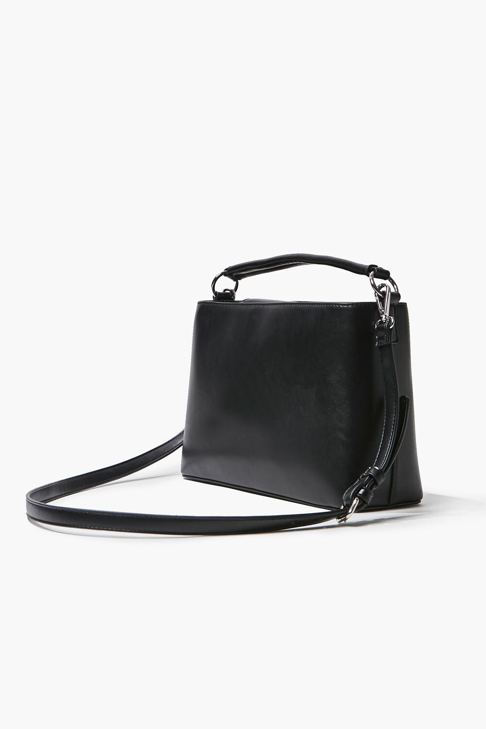 Structured Faux Leather Satchel