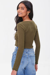 Split-Front Crop Top