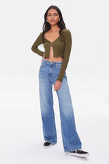 Split-Front Crop Top