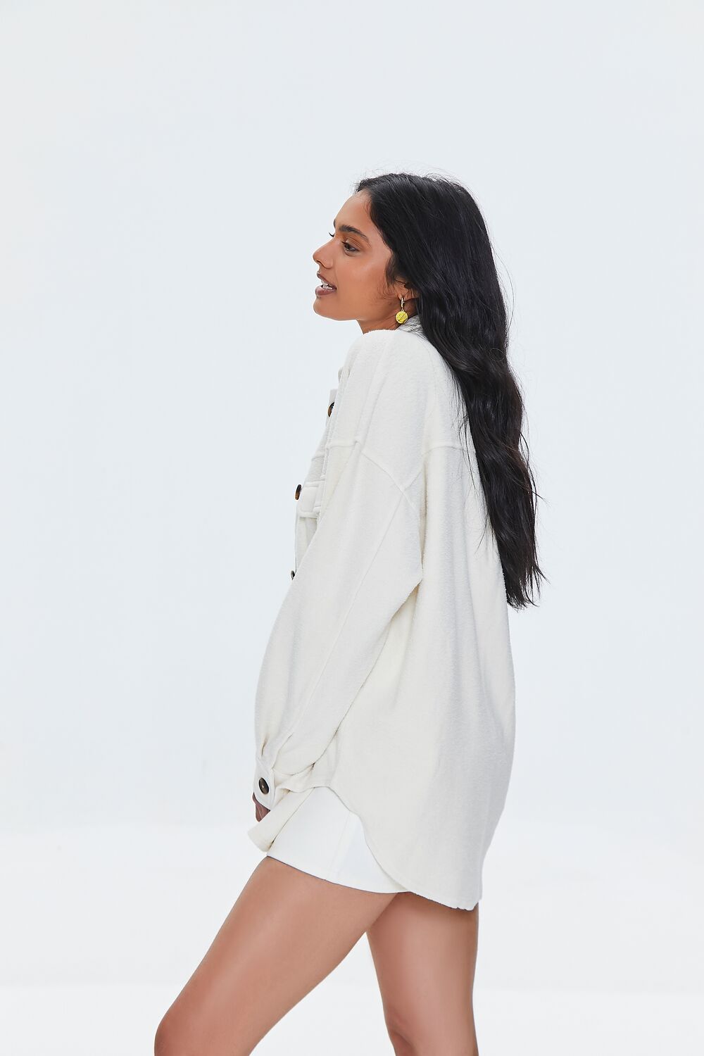 Fleece Button-Front Shacket