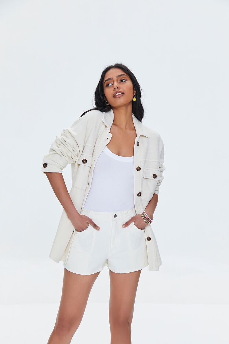 Fleece Button-Front Shacket
