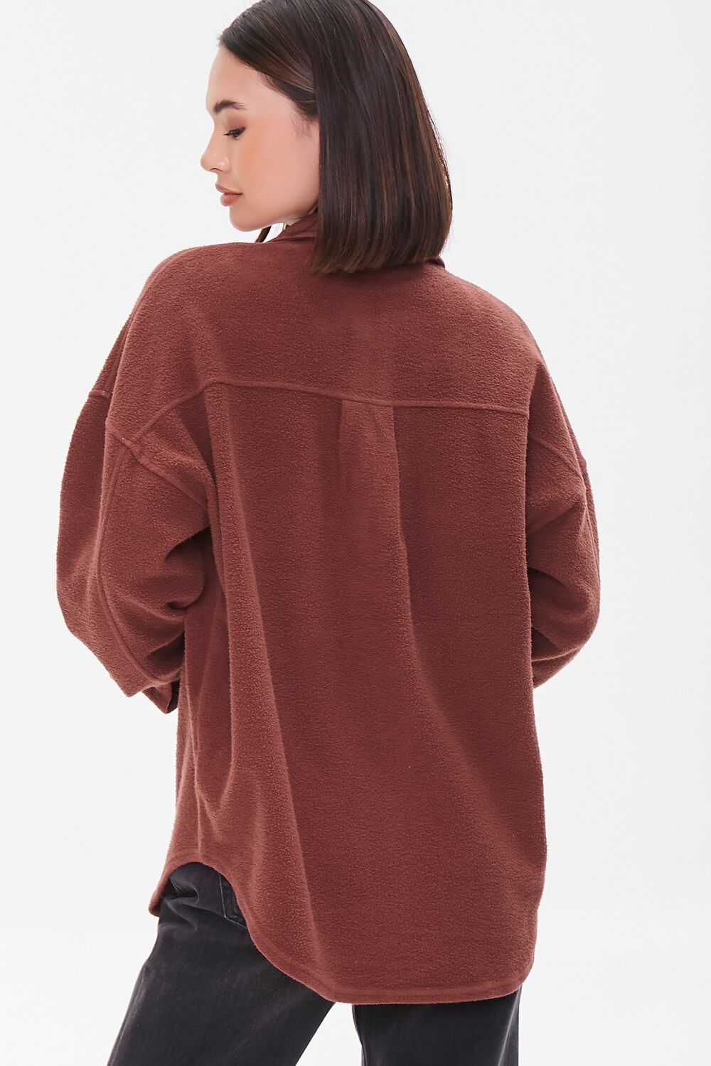 Fleece Button-Front Shacket