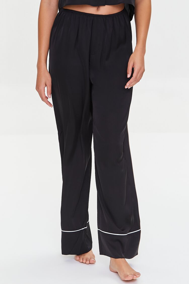 Contrast-Trim Shirt & Pajama Set