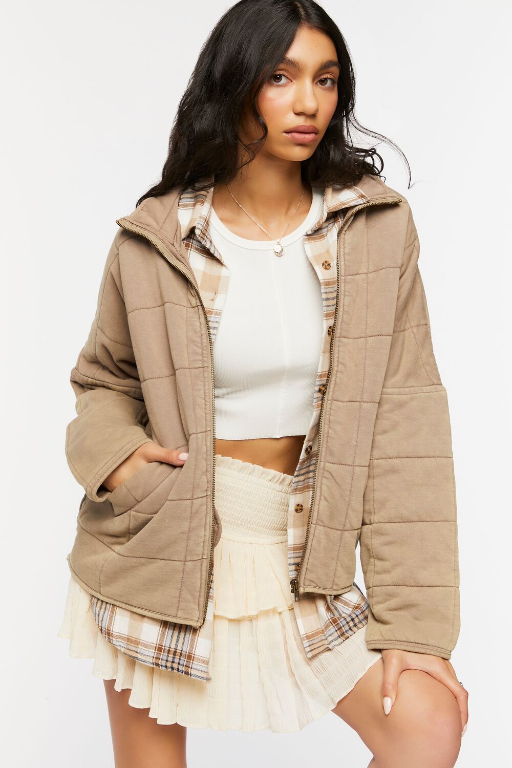 Quilted Zip-Up Jacket