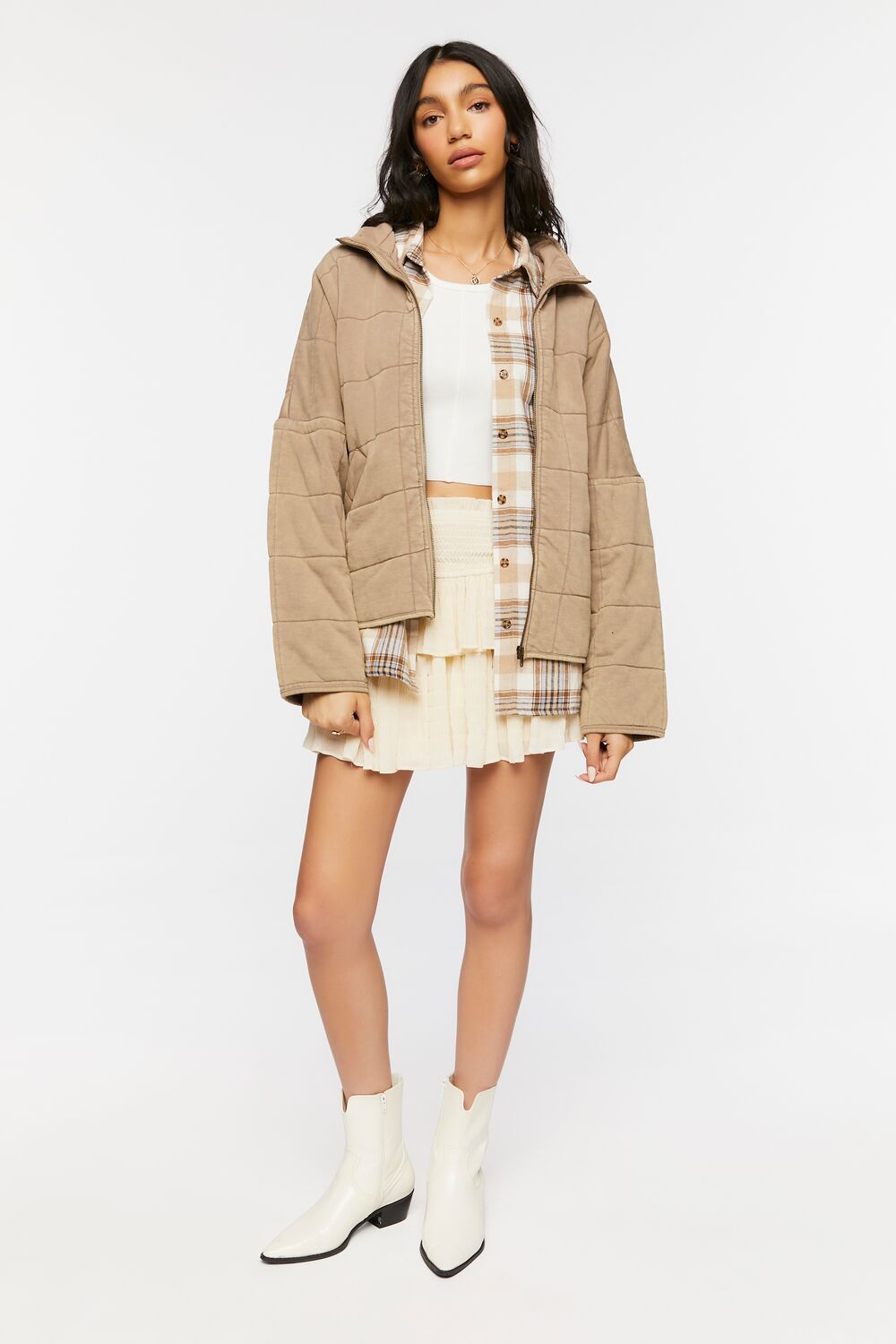 Quilted Zip-Up Jacket