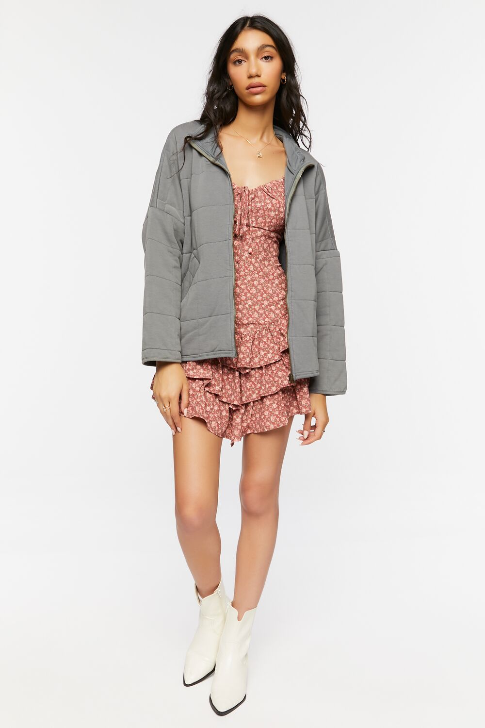 Quilted Zip-Up Jacket