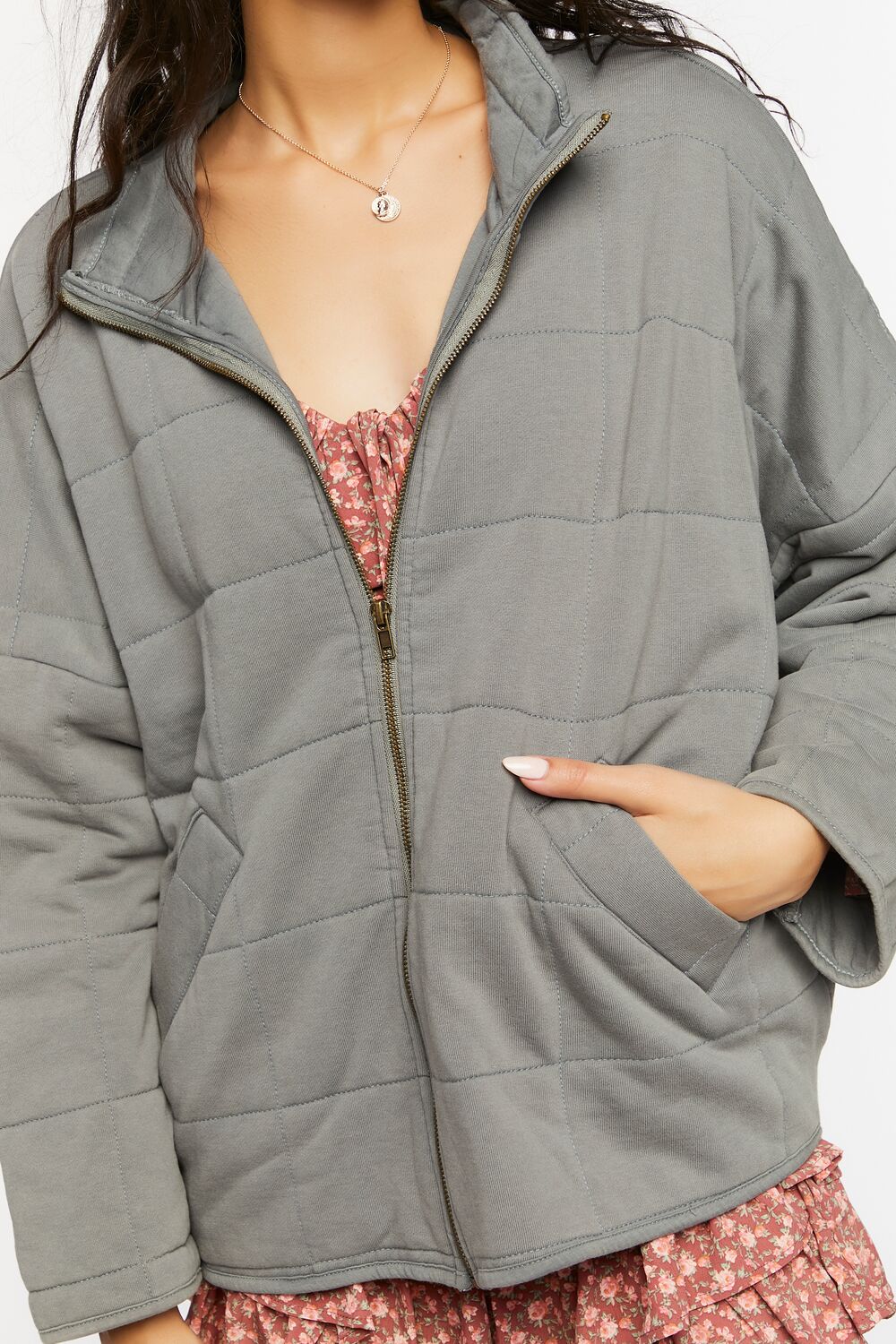 Quilted Zip-Up Jacket