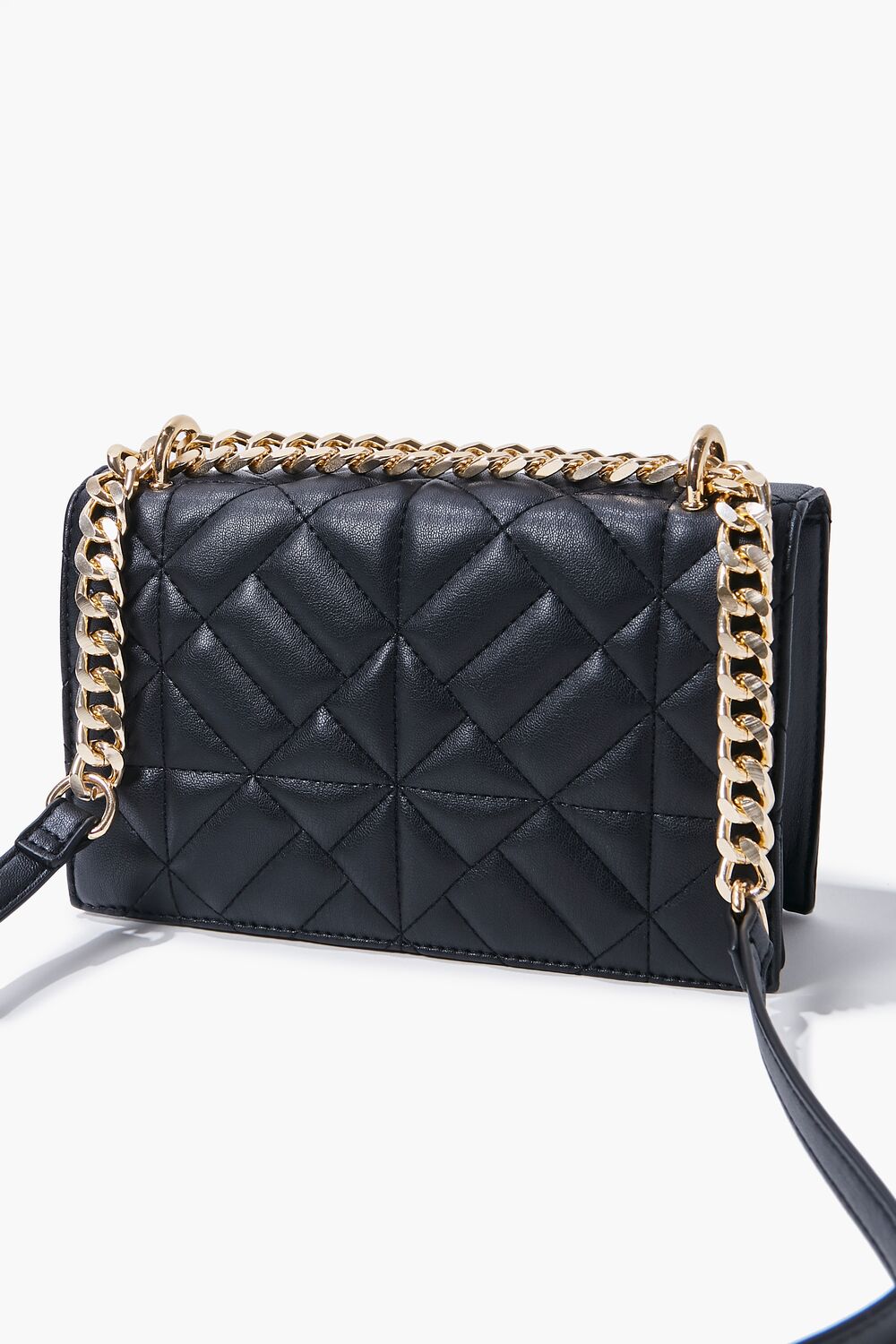 Quilted Faux Leather Crossbody Bag