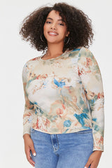 Plus Size Renaissance Print Top