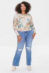 Plus Size Renaissance Print Top