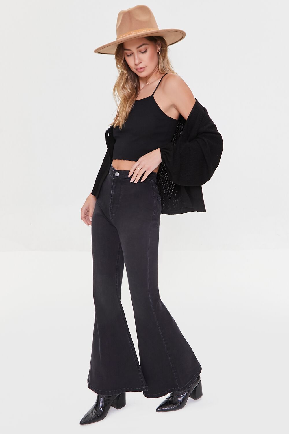 Recycled Cotton Flare High-Rise Jeans