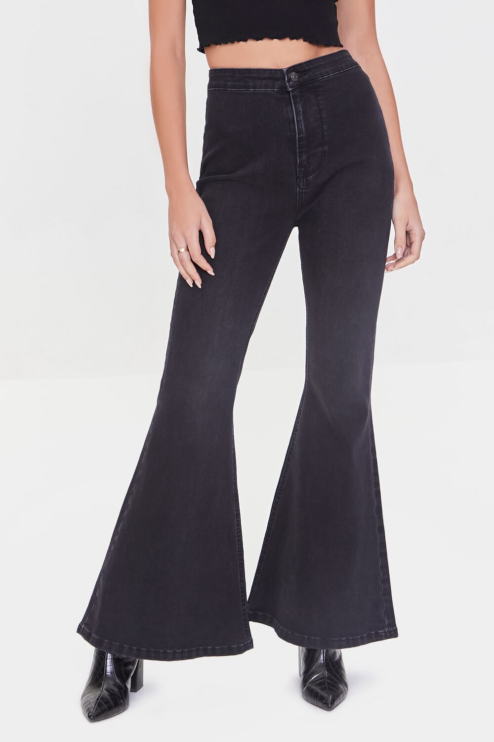 Recycled Cotton Flare High-Rise Jeans