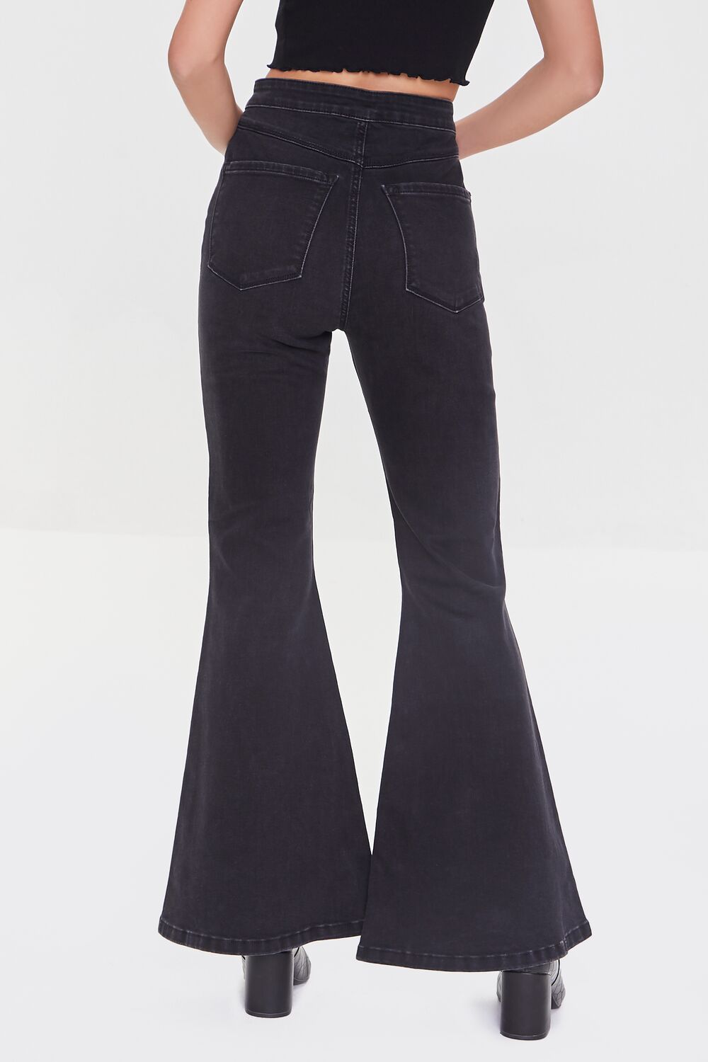 Recycled Cotton Flare High-Rise Jeans