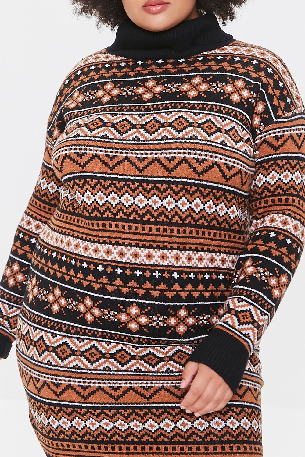 Plus Size Ornate Sweater Dress