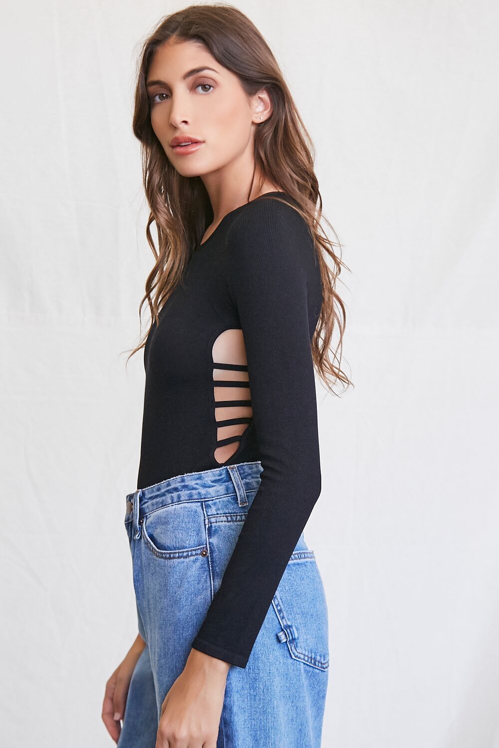 Ladder Cutout High-Leg Bodysuit