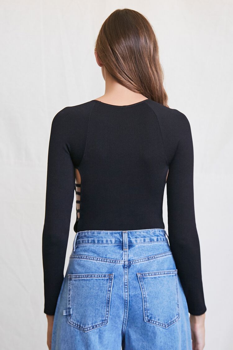 Ladder Cutout High-Leg Bodysuit