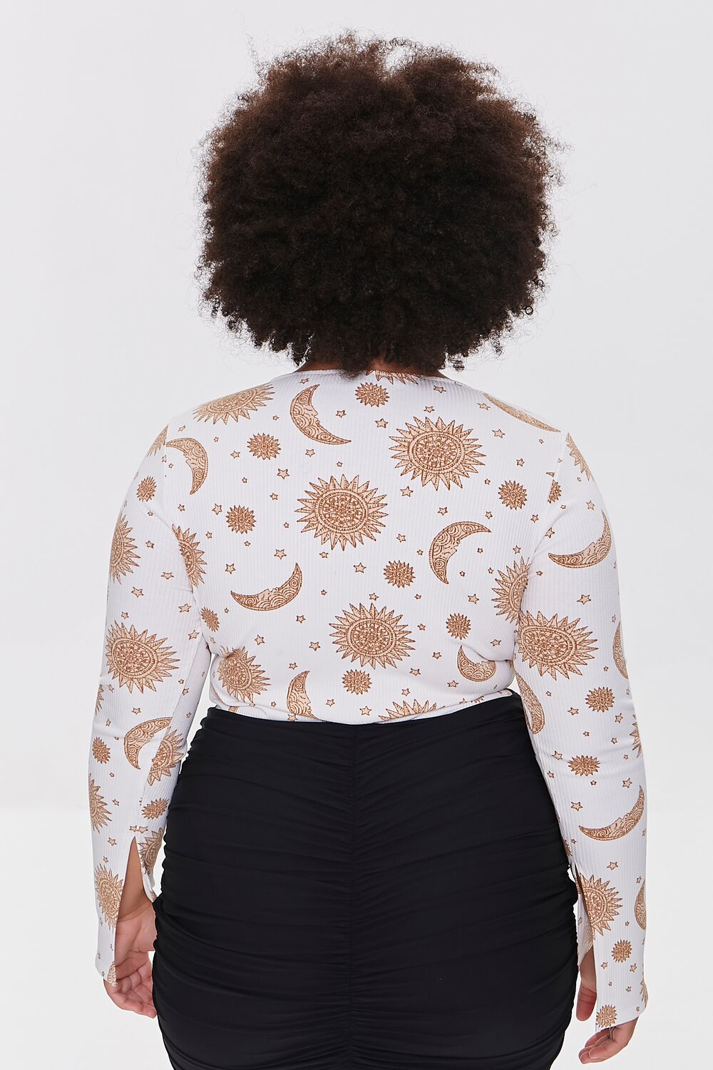 Plus Size Celestial Print Bodysuit