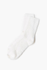 Fuzzy Knit Crew Socks