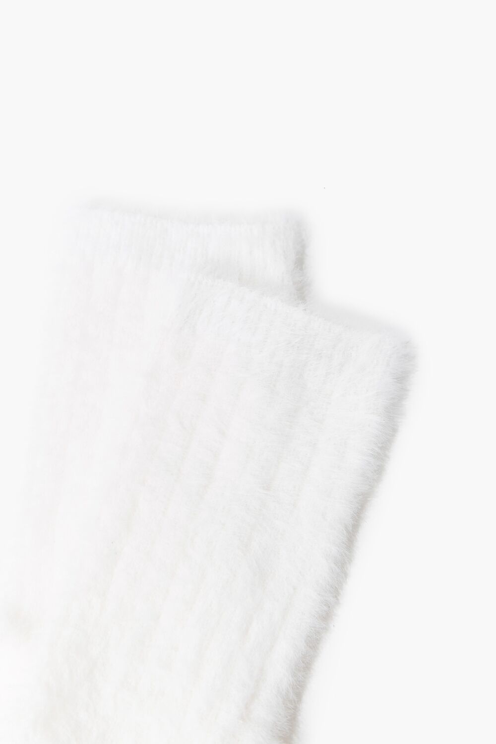 Fuzzy Knit Crew Socks