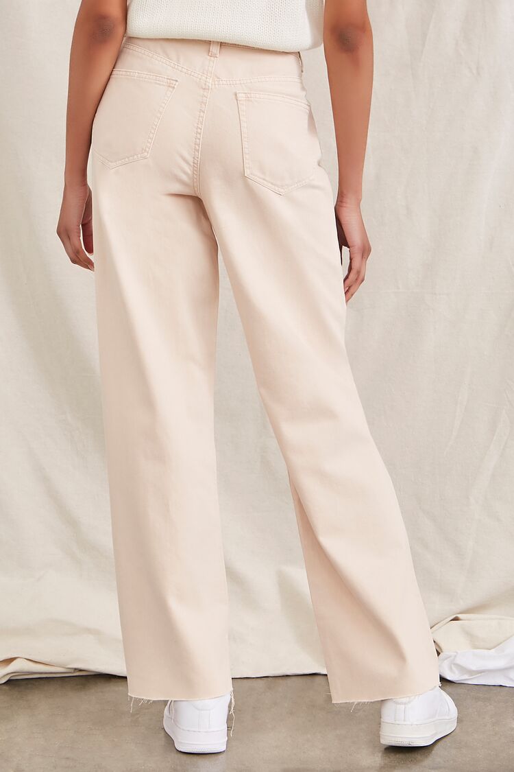 Raw-Cut Twill Pants